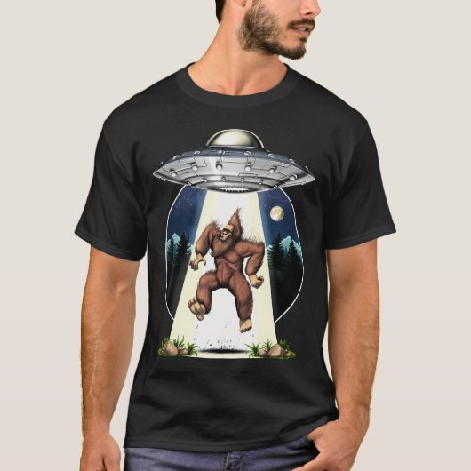 Bigfoot-Alien-Entführung T-Shirt (Vorderseite)
