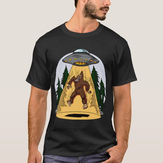 Bigfoot-Alien-Entführung T-Shirt (Vorderseite)