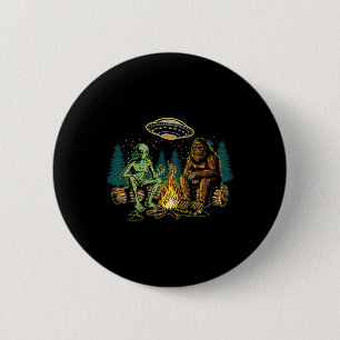 Bigfoot Alien Lagerfeuer Camping Sasquatch Ufo Cam Button
