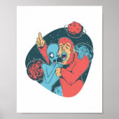 Bigfoot Alien Sasquatch Funny Camping Geschenk Poster (Vorne)