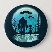 Bigfoot Alien UFO Button (Vorderseite)