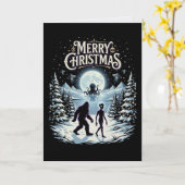 Bigfoot-Alien-UFO-Cthulhu-Weihnachtskarte-Kryptid Karte (Gelbe Blume)