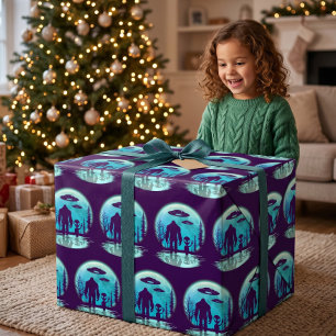 Bigfoot Alien UFO Geschenkpapier