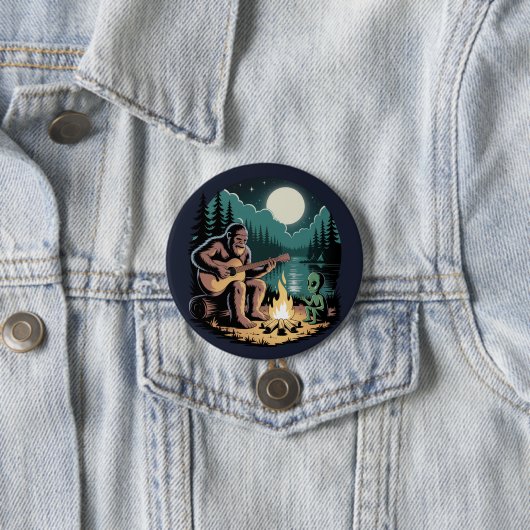 Bigfoot-Alien-UFO-Kryptid-Übernatürliches Begegnun Button (Beispiel)