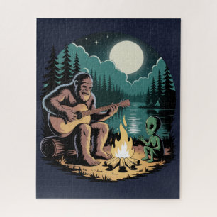 Bigfoot-Alien-UFO-Kryptid-Übernatürliches-Jigsaw-P Puzzle