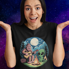 Bigfoot Alien UFO Kryptiden-Begegnung Paranormal  Tri-Blend Shirt