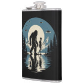 Bigfoot Alien UFO Kryptiden Lederflasche Flachmann (Links)