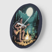 Bigfoot-Alien-UFO-Kryptiden-Übernatürliche Begegnu Große Wanduhr (Winkel)