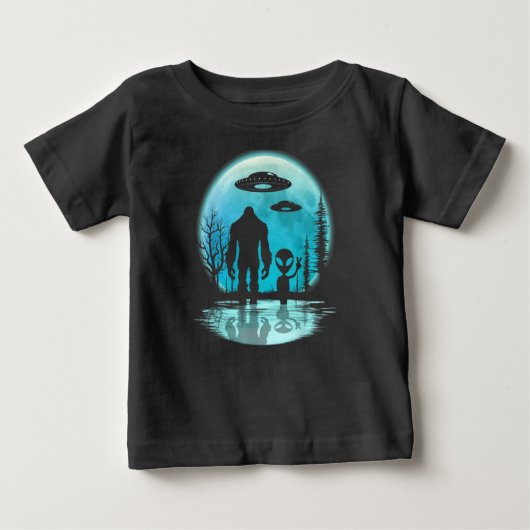 Bigfoot Alien UFO Offenlegung Verschwörung Geschen Baby T-shirt (Vorderseite)