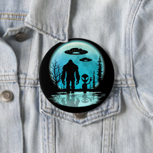 Bigfoot Alien UFO Offenlegung Verschwörung Geschen Button