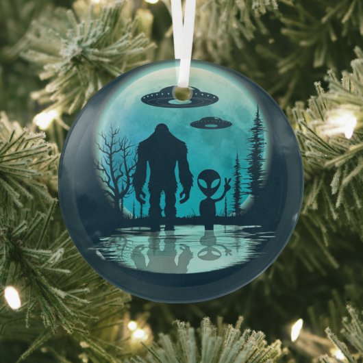 Bigfoot Alien UFO Ornament Aus Glas (InSitu)