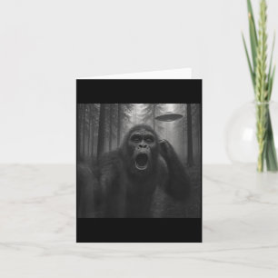 Bigfoot Alien UFO Selfie Lustig Sasquatch Meme Män Karte