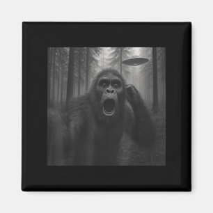 Bigfoot Alien UFO Selfie Lustig Sasquatch Meme Män Magnet