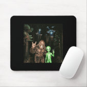 Bigfoot Alien UFO Selfie lustiger Sasquatch Meme M Mousepad (Mit Mouse)