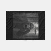 Bigfoot Alien UFO Selfie Lustiges Sasquatch Meme M Fleecedecke (Vorderseite (Horizontal))