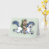 Bigfoot, alien, Unicorn Karte (Gelbe Blume)