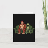 Bigfoot Alien Video Games Gaming Sasquatch Ufo Men Karte (Vorderseite)