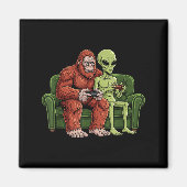 Bigfoot Alien Video Games Gaming Sasquatch Ufo Men Magnet (Vorne)