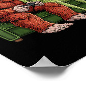 Bigfoot Alien Video Games Gaming Sasquatch Ufo Men Poster (Ecke)