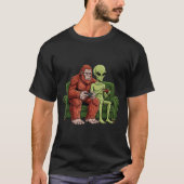 Bigfoot Alien Video Games Gaming Sasquatch Ufo Men T-Shirt (Vorderseite)