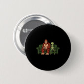 Bigfoot-Alien-Videospiele Gaming Sasquatch UFO-Män Button (Vorne & Hinten)