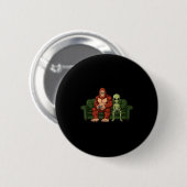 Bigfoot-Alien-Videospiele Gaming Sasquatch-Ufo-Män Button (Vorne & Hinten)