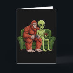 Bigfoot Alien Videospiele Gaming Sasquatch Ufo Män Karte<br><div class="desc">Bigfoot Alien Videospiele Gaming Sasquatch Ufo Männer Jungen Kinder</div>