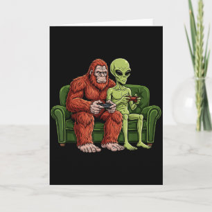 Bigfoot-Alien-Videospiele Gaming Sasquatch-Ufo-Män Karte