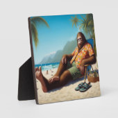 Bigfoot Am Strand Fotoplatte (Vorderseite)