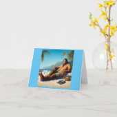 Bigfoot Am Strand Karte (Gelbe Blume)