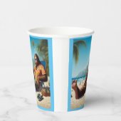 Bigfoot Am Strand Pappbecher (Rechts)