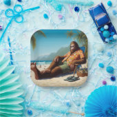 Bigfoot Am Strand Pappteller (Party)