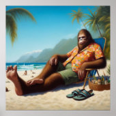 Bigfoot Am Strand Poster (Vorne)