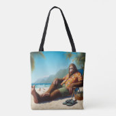 Bigfoot Am Strand Tasche (Rückseite)