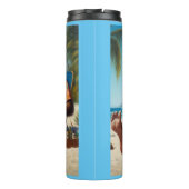 Bigfoot Am Strand Thermosbecher (Rückseite)