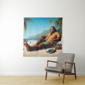 Bigfoot Am Strand Wandteppich (Beispiel)