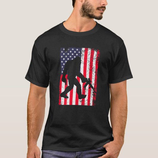 Bigfoot American Flag 2. Änderung T-Shirt (Vorderseite)