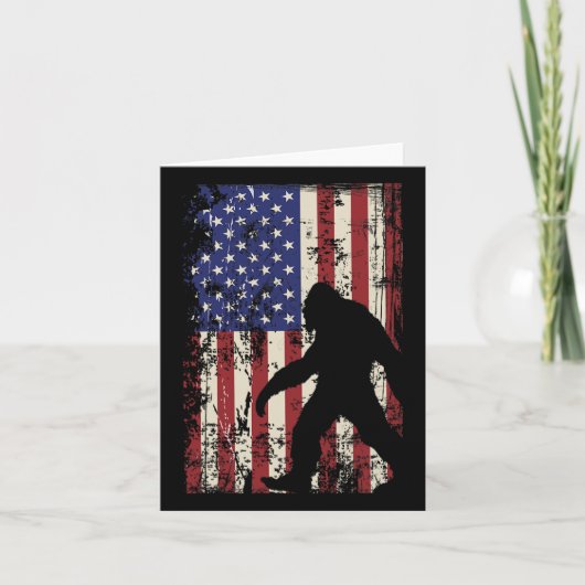 Bigfoot American Flag 4. Juli Patriotic Karte (Vorderseite)