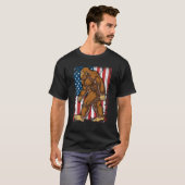 Bigfoot American Flag 4. Juli T Shirt Men Boys (Vorne ganz)