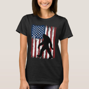 Bigfoot American Flag Funny 4. Juli Patriotic T-Shirt