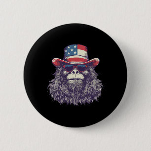 Bigfoot American Flag Hut 4. Juli Patriotisch Sa Button