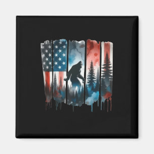 Bigfoot American Flag Sasquatch Patriotic 4. J Magnet