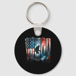 Bigfoot American Flag Sasquatch Patriotic 4. J Schlüsselanhänger