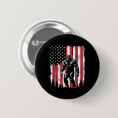 Bigfoot American USA Flag Patriotic 4. Juli Button (Vorne & Hinten)