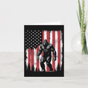 Bigfoot American USA Flag Patriotic 4. Juli Karte