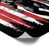 Bigfoot American USA Flag Patriotic 4. Juli Poster (Ecke)
