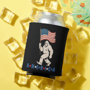 Bigfoot Amerika Patriotisch Lustig 4. Juli Dosenkühler