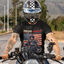 Bigfoot amerikanische Flagge 4. Juli Feiern