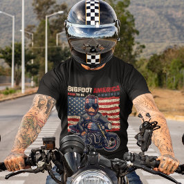 Bigfoot amerikanische Flagge 4. Juli Feiern T-Shirt