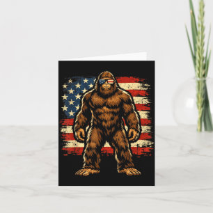 Bigfoot-Amerikanische-Flagge Grafik Patriotischer  Karte